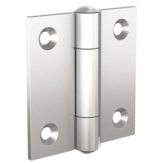 Pinet Raw 304 Stainless Steel Butt Hinge with Barrel Pin, Screw Fixing, 50 mm x 50 mm x 2 mm 52-1-3610