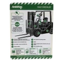 Brady Safety Forklift Tag White Black Green English Language FLT-GB-ETSI-51-10