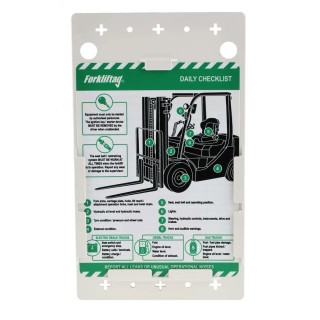 Brady Safety Forklift Tag Red on White English Language Kit with 10 Holders, 10 Inserts, 1 Pen FLT-GB-ETI-51-A