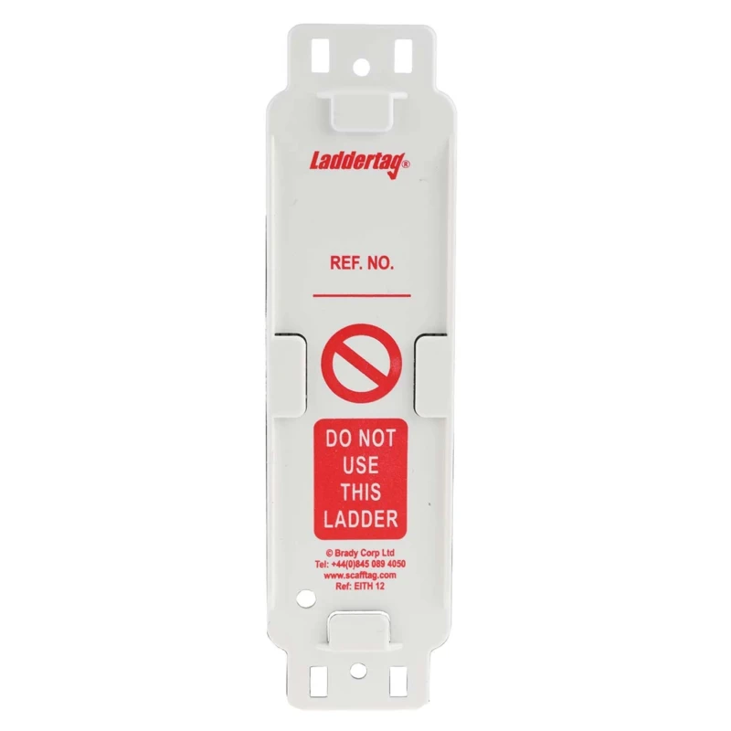 Brady Safety Ladder Tag, Red on White, English Language, 10 Per Pack LAD-GB-EITH-12-A