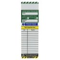 Brady Safety Ladder Tag, Black, Yellow, Green, White, English Language, 1 Per Pack LAD-GB-EITL-12-10