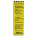 Brady Safety Ladder Tag, Black, Yellow, Green, White, English Language, 1 Per Pack LAD-GB-EITL-12-10