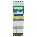 Brady Safety Ladder Tag with White, Yellow, Green, Black Inserts German Language LAD-DE-EITL-12-10