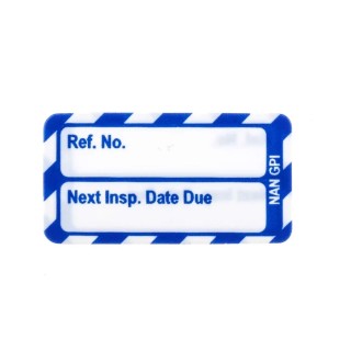 Brady Nanotag Safety Labels White on Blue English Language 20 Per Pack NAN-NAN-GPI-BL-20