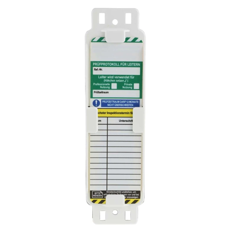 Brady Safety Ladder Tag, Red on White, German Language, Kit of 10 Holders, 10 Inserts & 1 Pen LAD-DE-EITH-L12-A