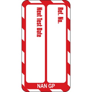 Brady Safety Nanotag White on Red English Language 20 Per Pack NAN-NAN-GP-RD-20