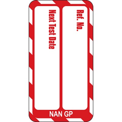 Brady Safety Nanotag White on Red English Language 20 Per Pack NAN-NAN-GP-RD-20