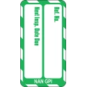 Brady Safety Nanotag Next Inspection Inserts White on Green English Language 20 Per Pack NAN-NAN-GPI-GN-20