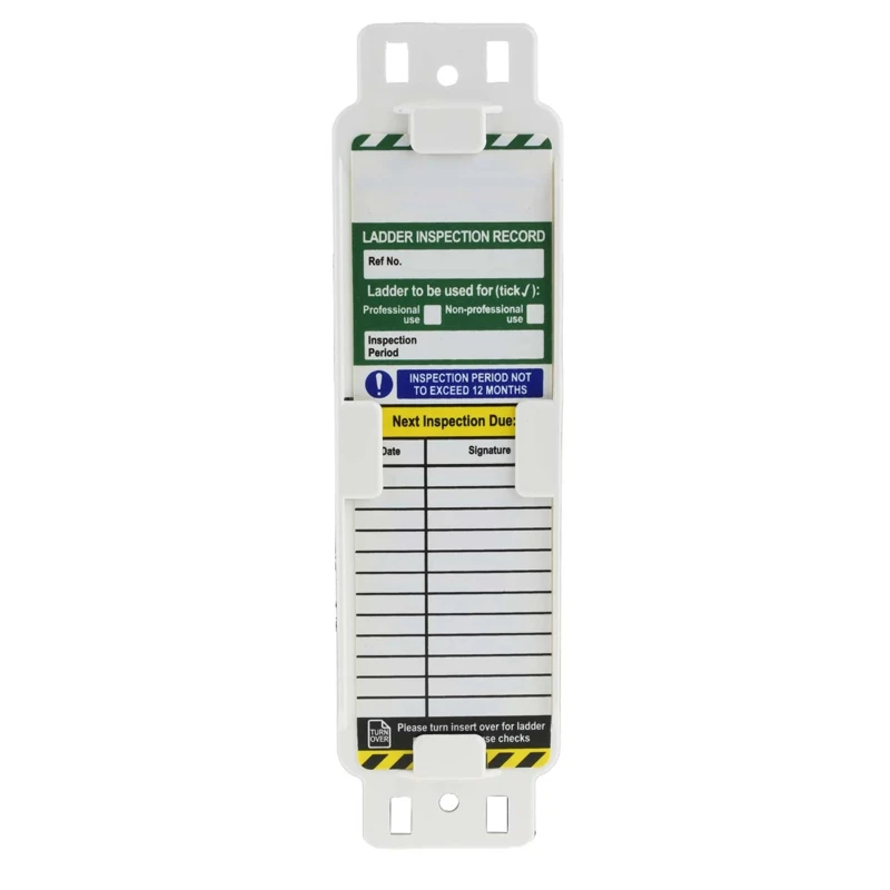Brady Safety Ladder Tag Kit, Red on White Inserts, English Language, Includes 10 Holders, 10 Inserts, and LAD-GB-EITH-L12-A