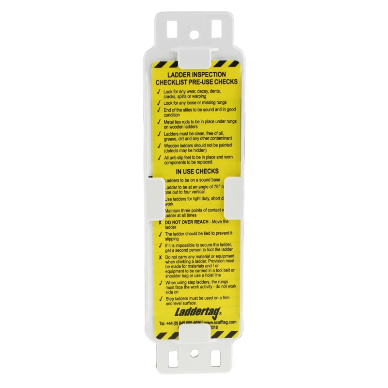 Brady Safety Ladder Tag Kit, Red on White Inserts, English Language, Includes 10 Holders, 10 Inserts, and LAD-GB-EITH-L12-A