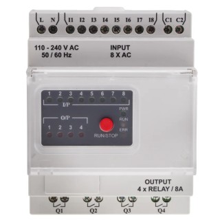 RS PRO Logic Module 8-Input Digital Input 4-Output Digital Output 110-240V AC 8A 917-6373