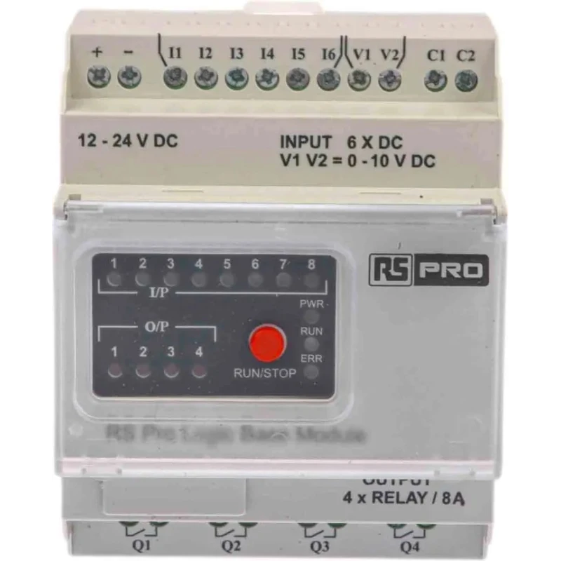 RS Pro Logic Module, 8-Input Analogue and Digital Input, 4 Output Digital Relay, Serial Communication, 12-24 V DC 917-6377