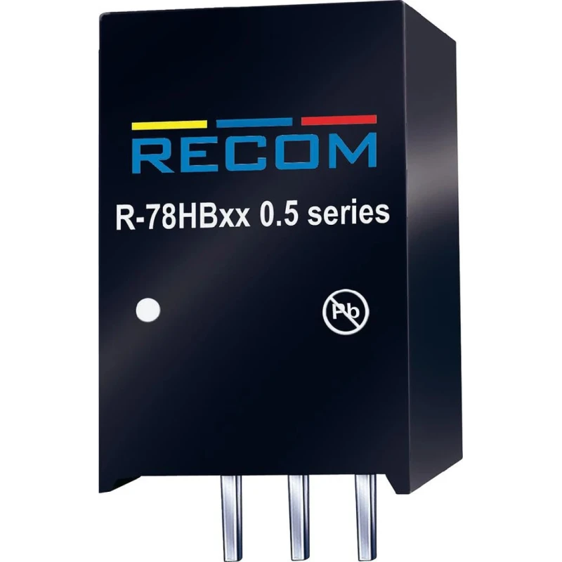 Recom DC/DC Switching Regulator Through Hole SIP Package 12V DC Output 500mA 6W R-78HB12-0.5/W