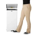 Rubbermaid Commercial Products Defenders Pedal Galvanised Steel Waste Bin 49L White FGST24EPLWH