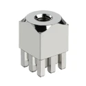 ERNI Vertical Screw Terminal, 90A, 2.54mm Pitch, 9 Legs, 5 Rows, M3 Screw Size, Tin Plated Body, Silver 225681 / 225681-E