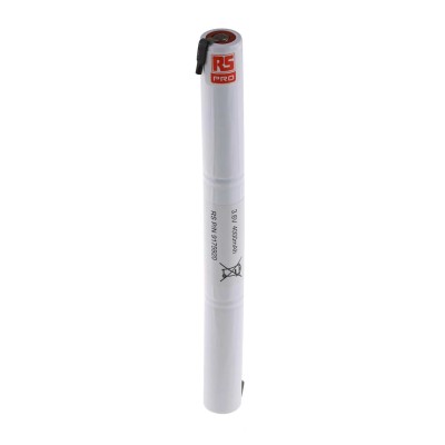 RS PRO Nickel Metal Hydride Rechargeable Battery Pack 3 Cells 3.6 V 4000 mAh High Temperature 917-5920