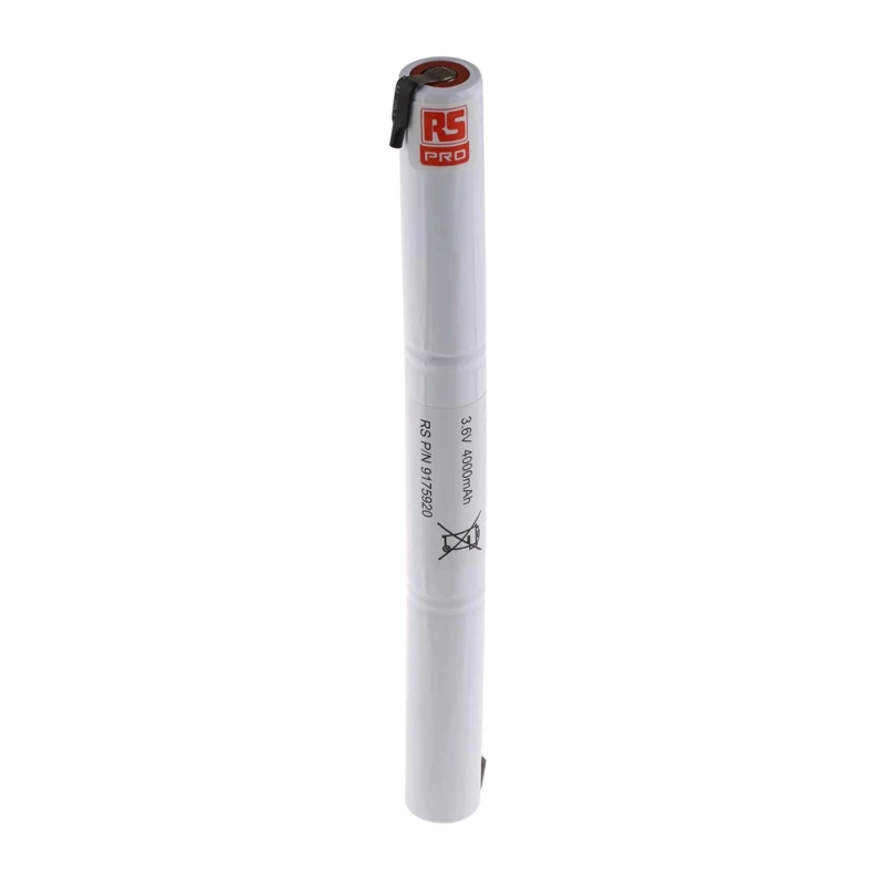 RS PRO Nickel Metal Hydride Rechargeable Battery Pack 3 Cells 3.6 V 4000 mAh High Temperature 917-5920