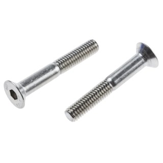 RS PRO Plain Stainless Steel Hex Socket Countersunk Screw, Hex Drive, M10 Thread, 60 mm Length 917-6244