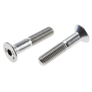 RS PRO Plain Stainless Steel Hex Socket Countersunk Screw, Hex Drive, M10 Diameter, 50 mm Length 917-6241