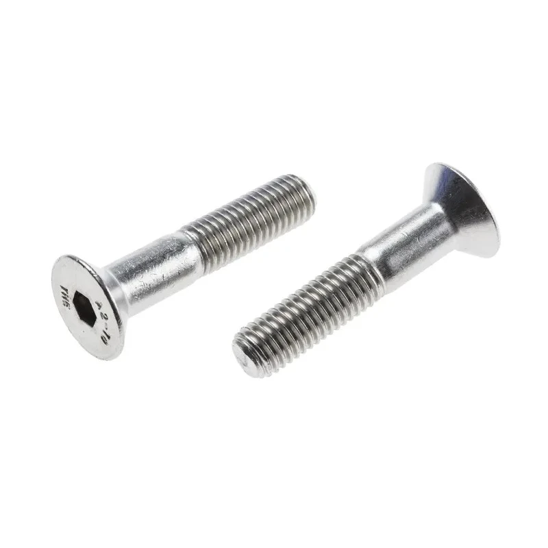 RS PRO Plain Stainless Steel Hex Socket Countersunk Screw, Hex Drive, M10 Diameter, 50 mm Length 917-6241