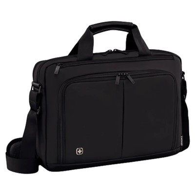 Wenger Source 16 in Briefcase Laptop Case Black Nylon Compact Model 601066