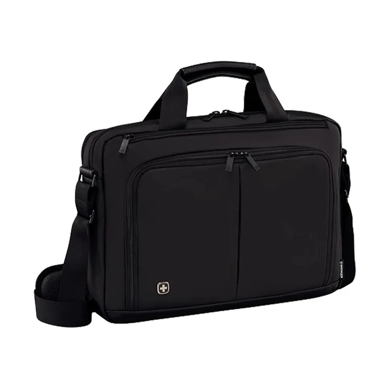 Wenger Source 16 in Briefcase Laptop Case Black Nylon Compact Model 601066