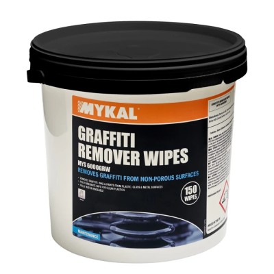 Mykal Industries Graffiti Remover Specialist Cleaning Wipes Tub of 150 Wipes 0003GRAFFITIRMVR