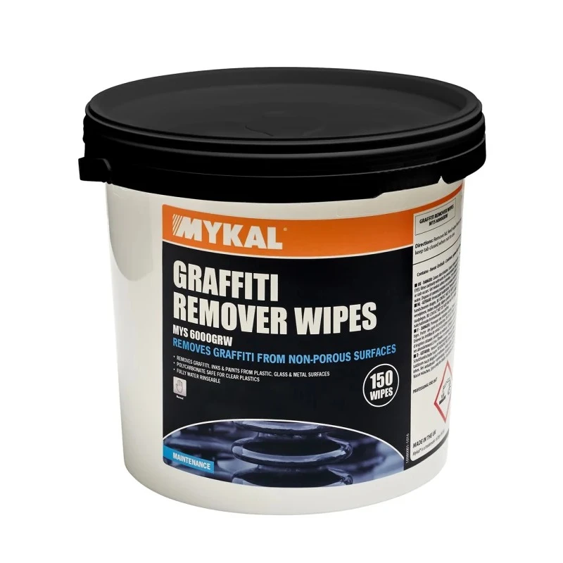 Mykal Industries Graffiti Remover Specialist Cleaning Wipes Tub of 150 Wipes 0003GRAFFITIRMVR