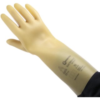 Penta Beige Latex Electrical Insulating Gloves, Size 10, 360mm Length, 1000V AC Protection GLE36-0/10
