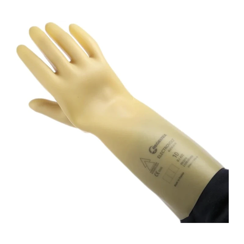 Penta Beige Latex Electrical Insulating Gloves, Size 10, 360mm Length, 1000V AC Protection GLE36-0/10