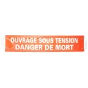 Penta Banner Prohibition Sign Fabric 1m x 0.2m Red & White French Text S85K
