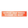 Penta Banner Prohibition Sign Fabric 1m x 0.2m Red & White French Text S85K