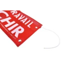 Penta Prohibition Sign Varnished Fabric Panel 1 Metre x 0.2 Metres S85C1