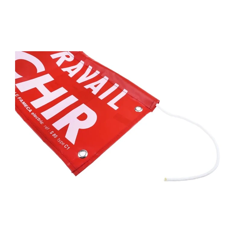 Penta Prohibition Sign Varnished Fabric Panel 1 Metre x 0.2 Metres S85C1