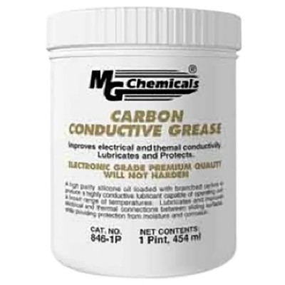 MG Chemicals Carbon Conductive Silicone Grease 454 ml Tub Food Safe Black Viscosity 333 to 368 cSt 846-1P