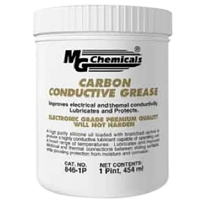 MG Chemicals Carbon Conductive Silicone Grease 454 ml Tub Food Safe Black Viscosity 333 to 368 cSt 846-1P