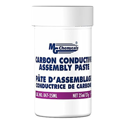 MG Chemicals Conductive Assembly Paste Grease 25 ml, Black, Operating Temp -45°C to 175°C 847-25ML