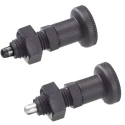 Elesa Technopolymer Index Plunger M12 Thread Size, 54 mm Length, 25 mm Ball Diameter 51572