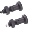 Elesa Technopolymer Index Plunger M12 Thread Size, 54 mm Length, 25 mm Ball Diameter 51572