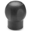 Elesa Black Lever with Brass Insert M8 Thread Size 17.5mm Thread Length, Knob Diameter 43 mm 245103-C1