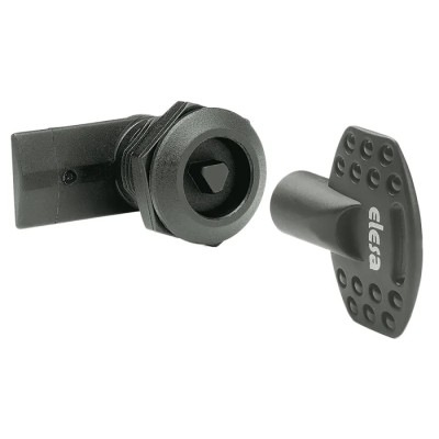Elesa Black Polyamide Matt Finish Keyed Locking Latch 20 mm Panel-to-Tongue 22.5 mm 421405