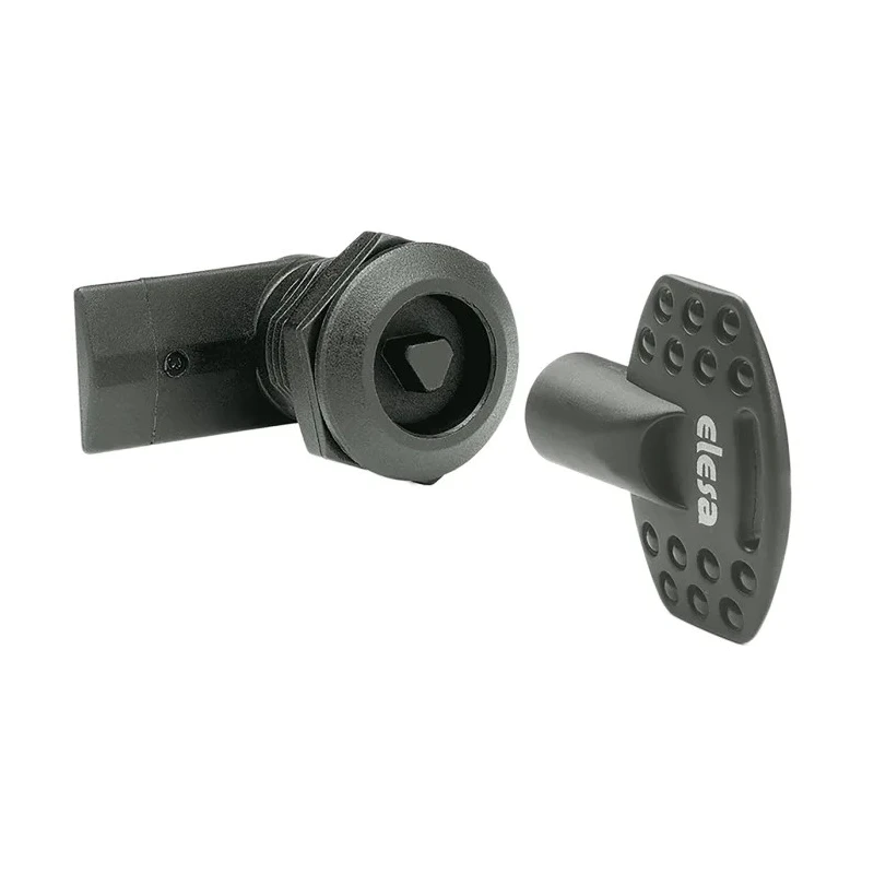 Elesa Black Polyamide Matt Finish Keyed Locking Latch 20 mm Panel-to-Tongue 22.5 mm 421405