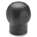 Elesa Black Two-Volume Handle Lever M8 Thread Size, Brass Insert, 50 mm Knob Diameter 245203-C1