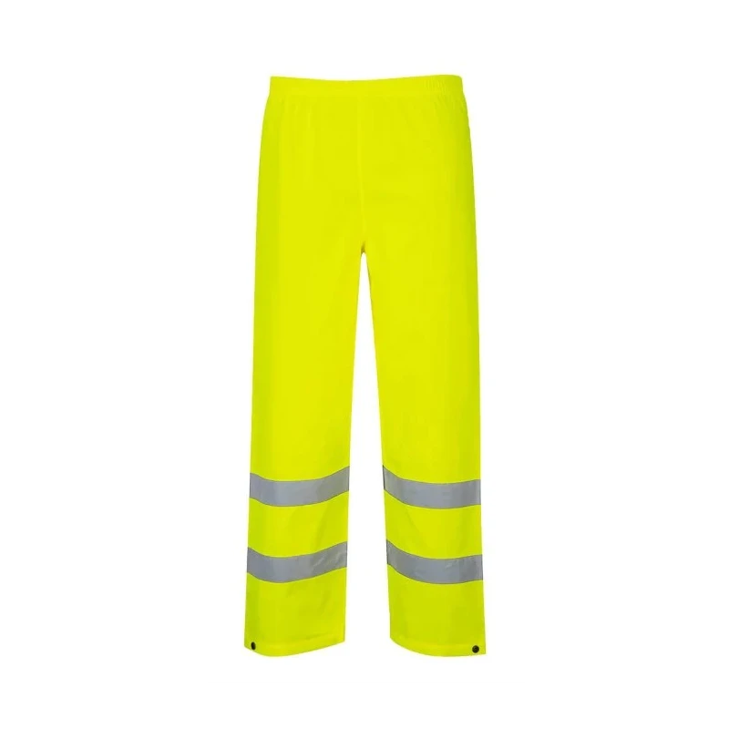 Portwest Unisex Hi Vis Trousers Yellow XL Waist 31in Leg Waterproof Elasticated Waist 918-5850