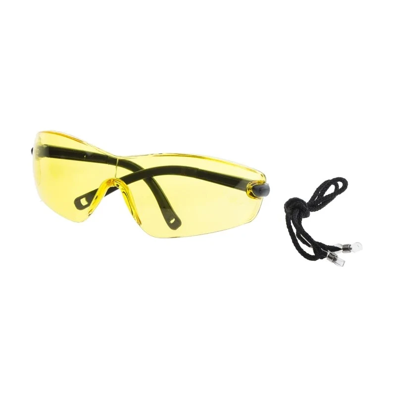 Portwest Safety Glasses Amber Polycarbonate Lens Frameless Anti-Scratch Coating PW34