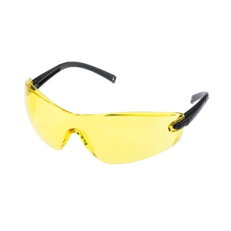 Portwest Safety Glasses Amber Polycarbonate Lens Frameless Anti-Scratch Coating PW34