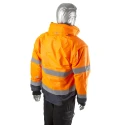 Portwest 300D Industry High Visibility Orange Men's Hi Vis Bomber Jacket, Waterproof, Hooded, Size M 918-6005