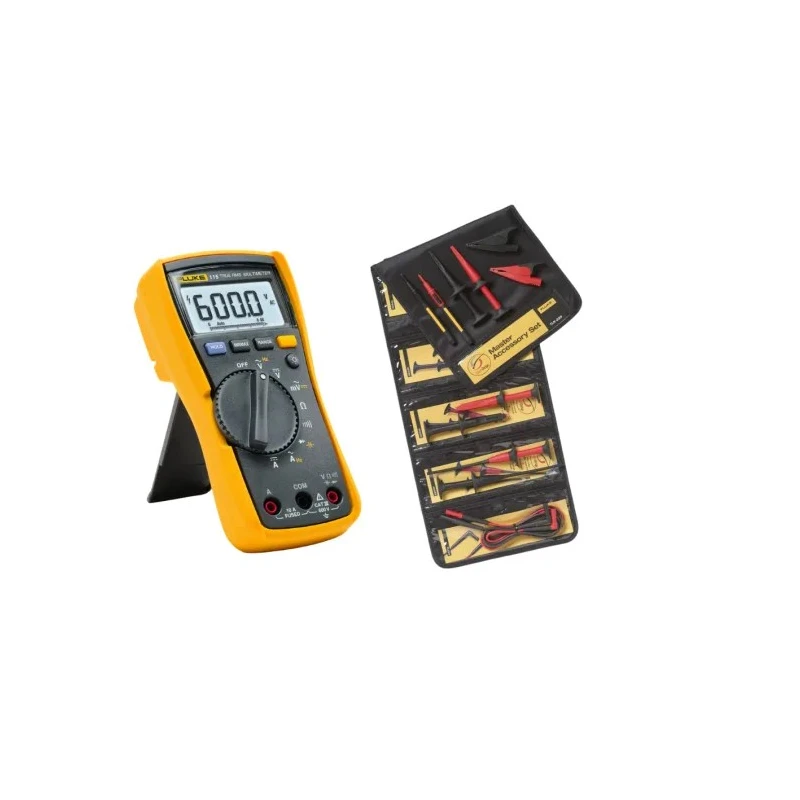 Fluke Digital Multimeter Kit 10 A, 600 V True RMS with Leads and Probes FLK-115/TLK-225-1