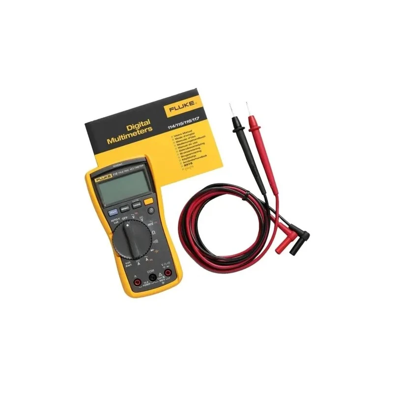Fluke Digital Multimeter Kit 10 A, 600 V True RMS with Leads and Probes FLK-115/TLK-225-1
