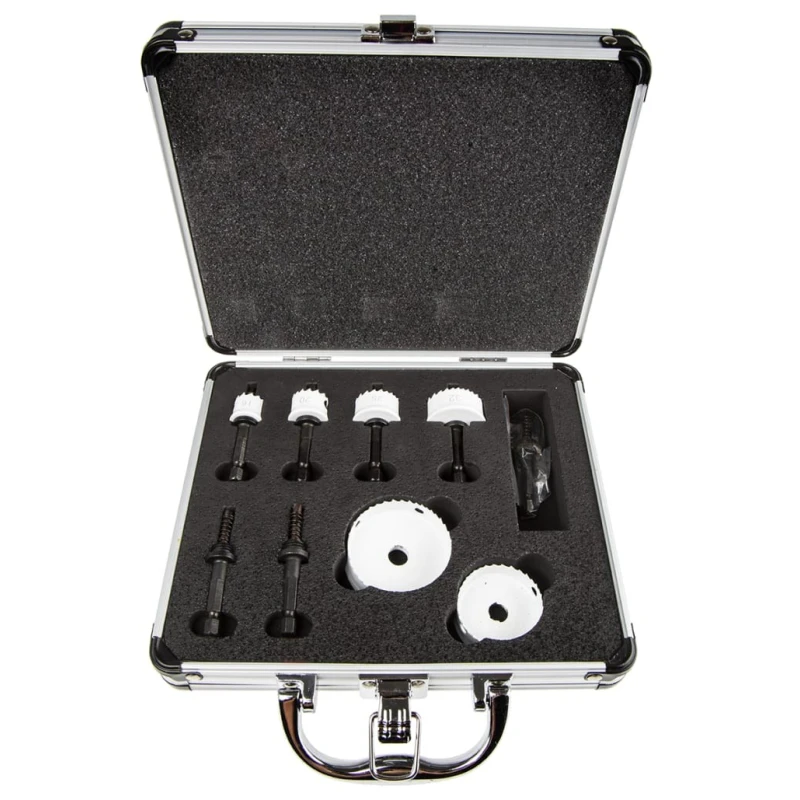 RS PRO Hole Saw Set 6 Pieces, Cobalt, Diameter 16 to 51 mm, Cut Depth 12 mm, Arbor Included 918-6412